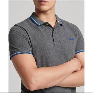 Super Dry Grey Polo Shirt (M)
